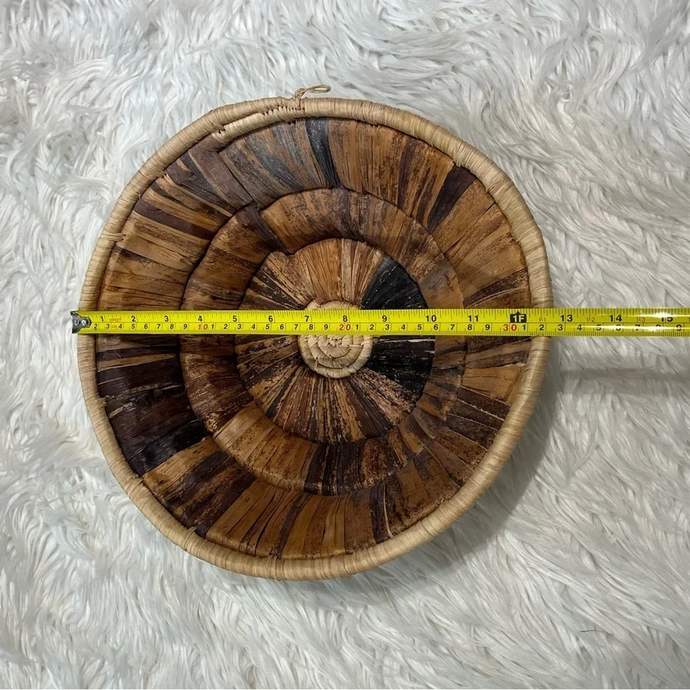 NEW Handwoven African Recycled Natural Banana Leaf Woven Bowl / Wall Hanging